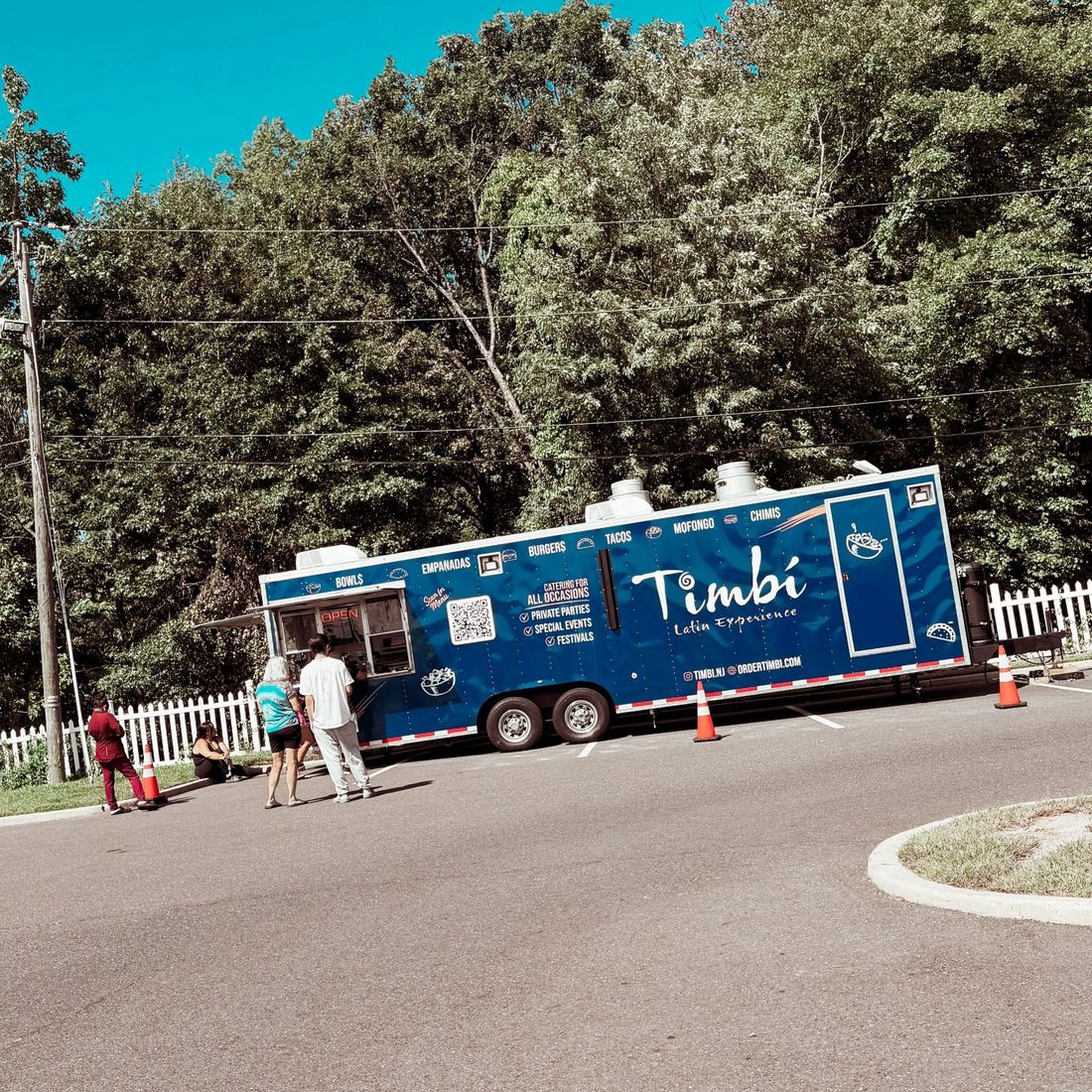 The navy Timbí food truck in Hamilton